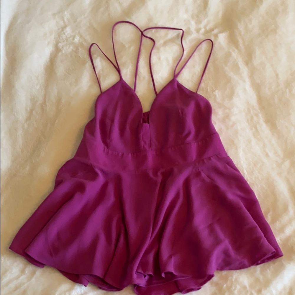 Pink silky top